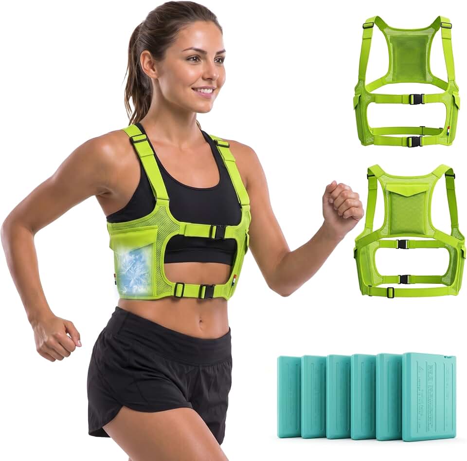 Cooling Vest with 6 Cooling Plates for Women Men, Lightweight Ice Vest Cool Clothing for Hot Weather Outdoor Work