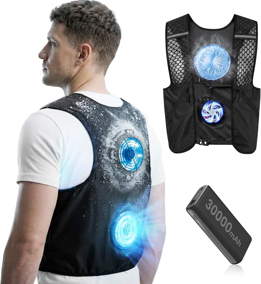 Cooling Vest for Men and Women Wearable Fan Portable With Air Vest Air Conditioned for Work,Gardening,Fishing,Travel