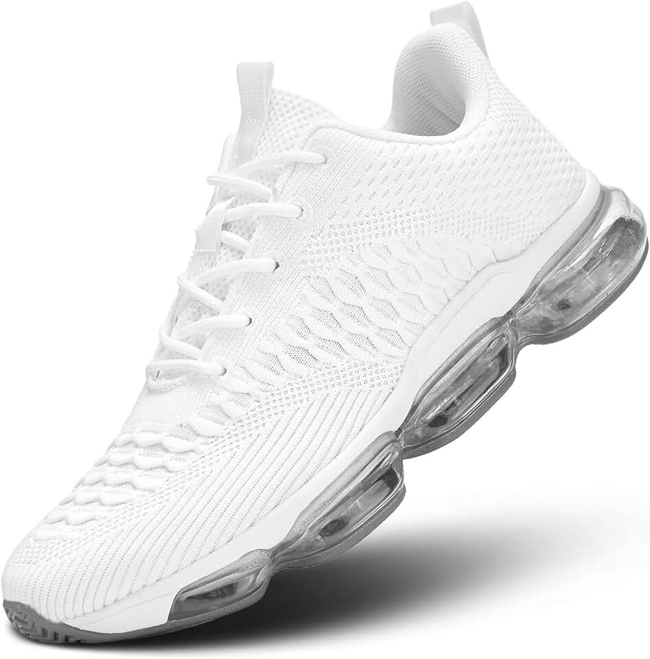 Socviis Men's Air Cushion Running Shoes Breathable Tennis Fashion Sneakers Non Slip Workout Casual Sport Shoes Gym Training Comfortable Walking Shoes