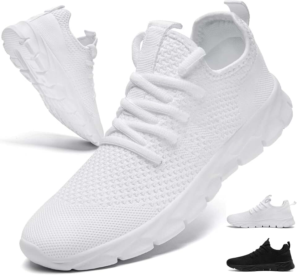 Mens Running Shoes Tennis Sneakers Walking Slip on Gym Shoes