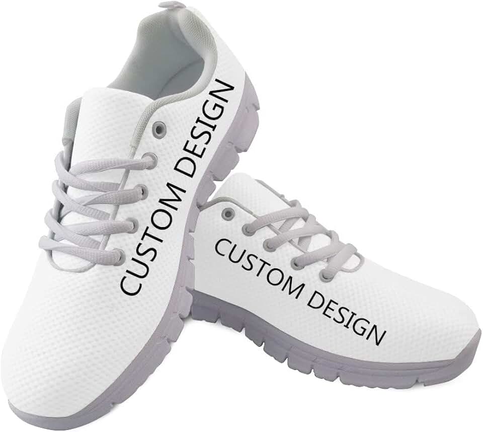 Mumeson Women Novelty Printed Air Mesh Running Sneakers Lightweight Lace-up Casual Walking Shoes