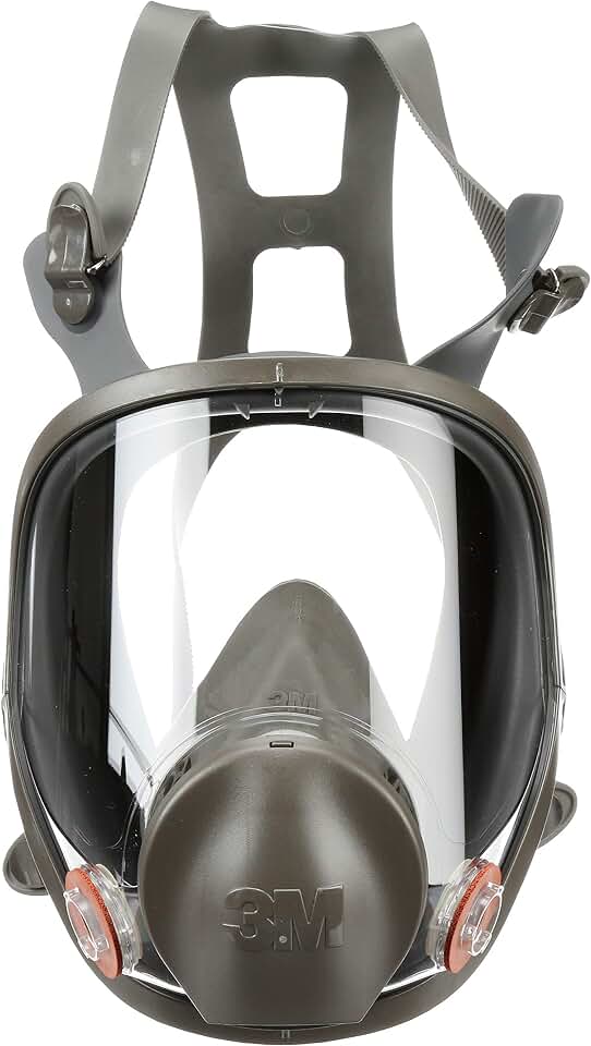 3M Full Facepiece Reusable Respirator 6900, NIOSH, Large | Large Lens, ANSI High Impact Eye Protection, Silicone Face Seal, Four-Point Harness, Comfortable Fit, Painting