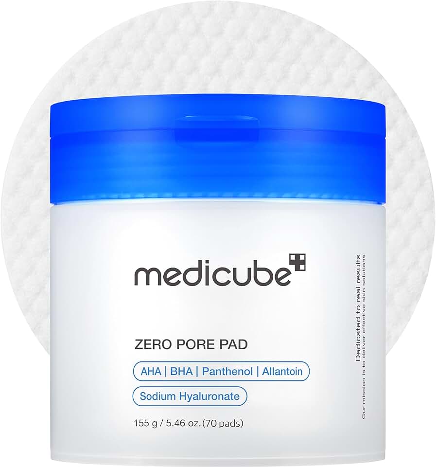 medicube Toner Pads Zero Pore Pad 2.0 for Exfoliation and Pore Care | Dual-Textured Facial Pads with 4.5% AHA Lactic Acid, 0.45% BHA Salicylic Acid - For All, Korean Skin Care, 70 Pads, 1 Pack