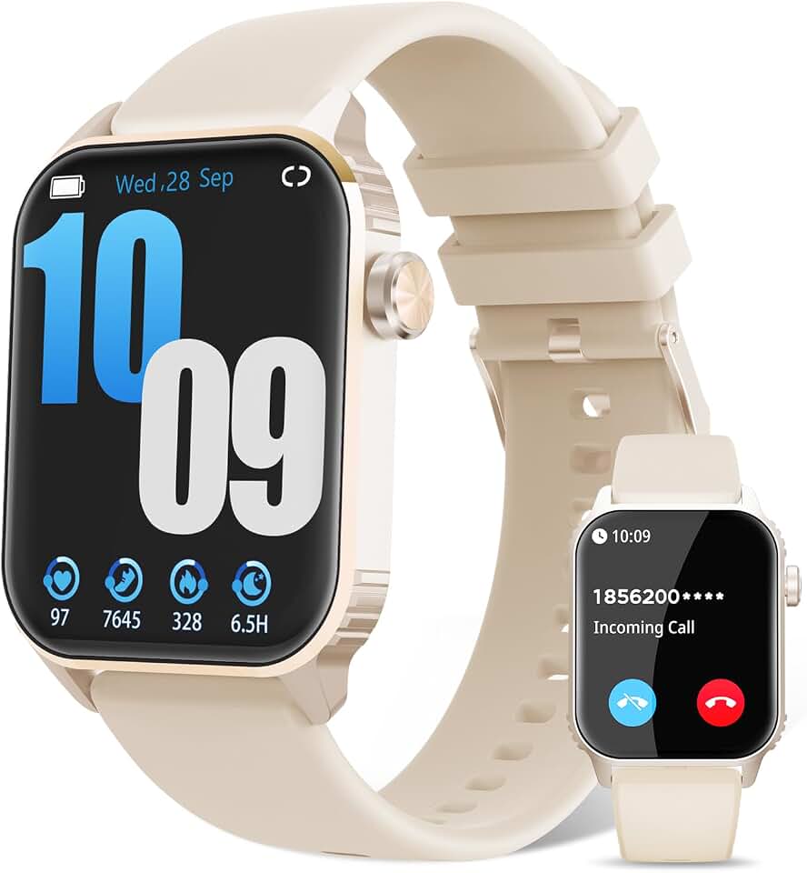 Smart Watches for Women, 120 Sports Modes Smartwatch with 1.83 inches HD Display, Heart Rate/Sleep Monitor, IP67 Waterproof, Bluetooth Call &amp; Music Control for iPhone/Android Rose Gold