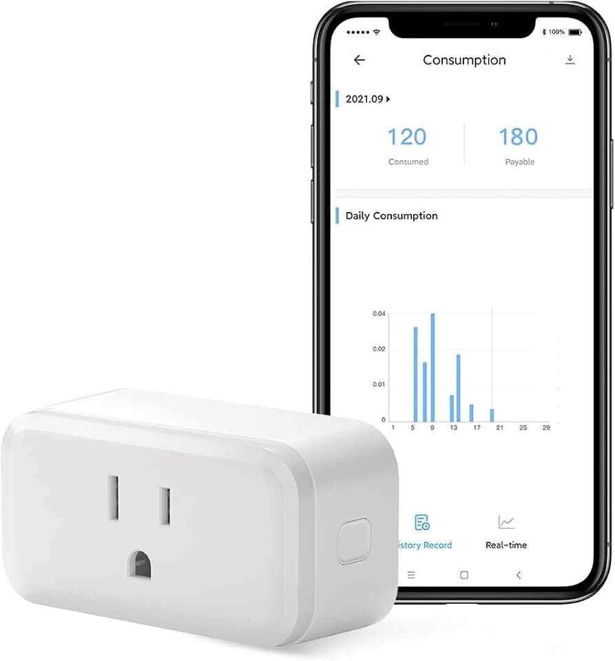 SONOFF S40 15A WiFi Smart Plug with Energy Monitoring ETL Certified, Smart Outlet Timer Switch, Work with Alexa &amp; Google Home Assistant, IFTTT Supporting, 2.4 Ghz Wi-Fi Only 1-Pack