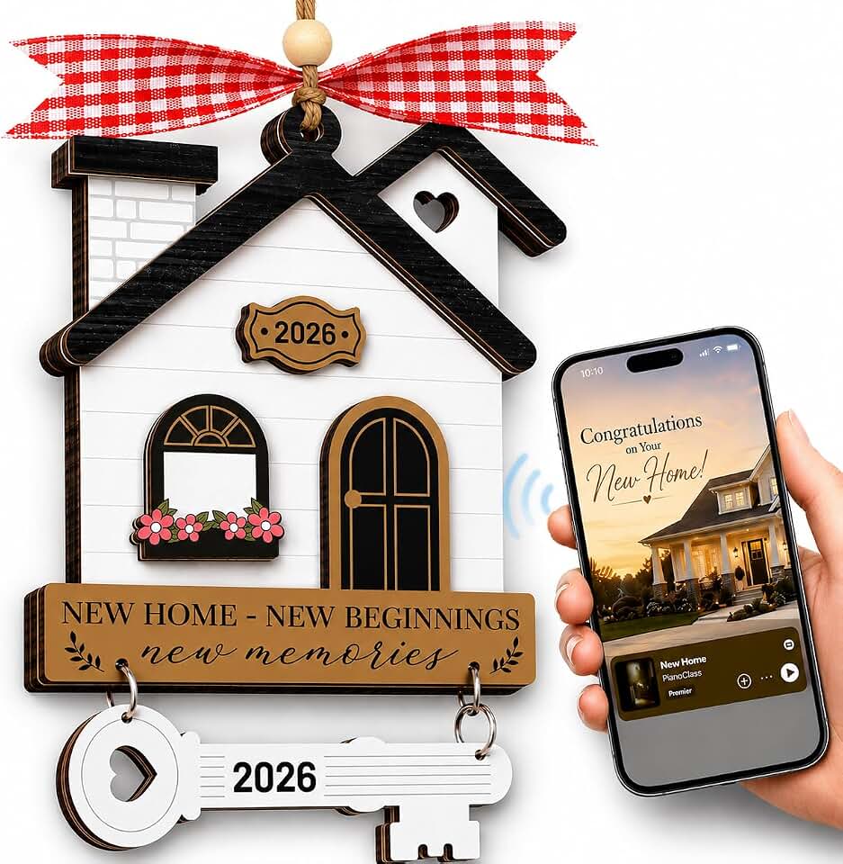 Personalized New Home Ornament 2026 with NFC, House Warming Gifts New Home | Scan with Your Smartphone for Special Memories, Housewarming Gift Presents for Women, Couples, Housewarming Gift Ideas