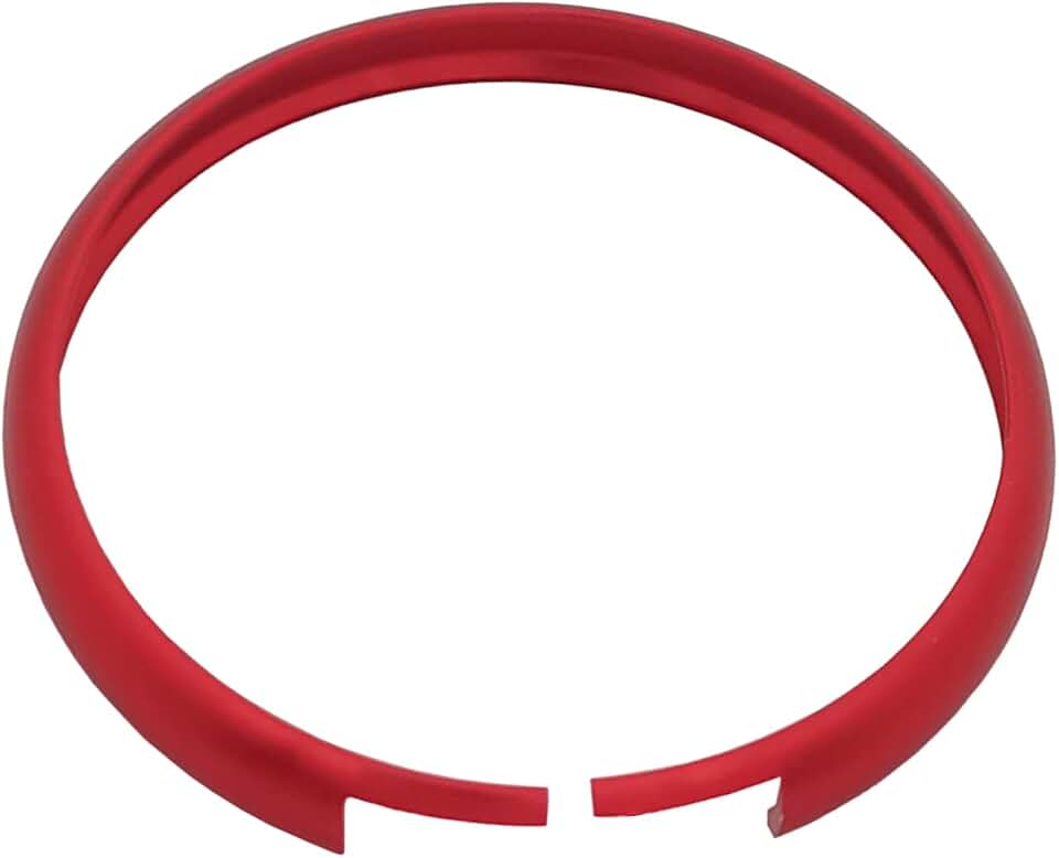 Aluminum Smart Key Fob Ring Rim Trim Cover Protector Compatible with BMW Mini Cooper R55 R56 R57 R58 R59 R60 (Red)