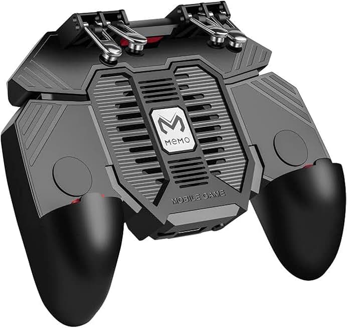 DELAM Mobile Game Controller with Cooling Fan for iPhone &amp; Android | Compatible with 4.7-6.5 inch iOS and Android phones, Phone Triggers for Gaming, Supports PUBG Mobile shooting