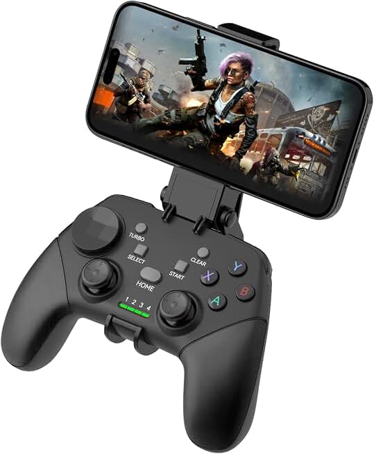 Joso Wireless Mobile Gaming Controller for iPhone, Android, iPad, Tablet, PC, Phone Controller with Phone Clip Supports Cloud Game, COD Mobile, Genshin Immpact, Remote Player Gamepad