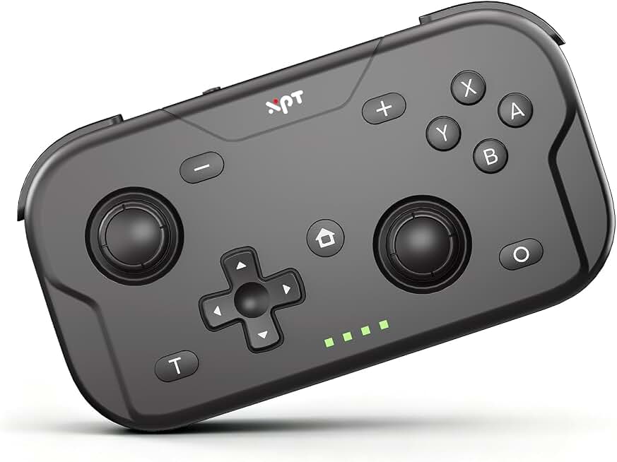 XPT Portable Mini Controller for Switch 2/1, PC, iOS, Android,Steam Deck | 5.0 Wireless Bluetooth,Wired Gamepad, Liftable Joystick, 1000Hz Polling Rate,Turbo, 6-Axis Gyro, HD Vibration,Wake-Up(Black)