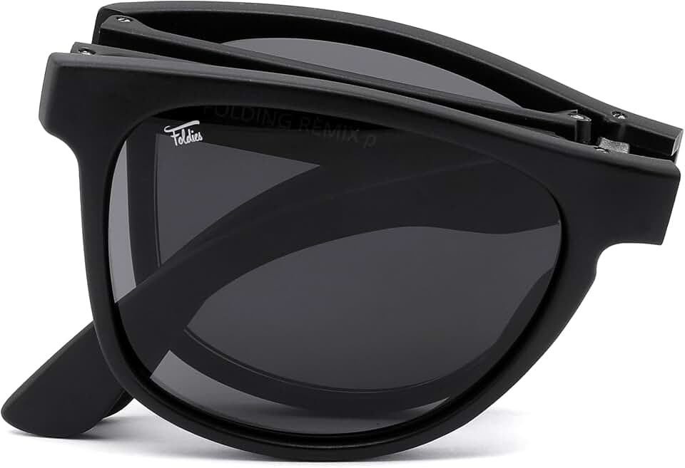 Foldies Remix Folding Sunglasses Polarized, UV400, UVA, UVB Protection for Men Women, Folding Sunglasses Leather Case
