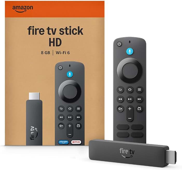 Amazon Fire TV Stick HD (newest model), free &amp; live TV, Alexa Voice Remote, powered by the TV, effortless setup, find shows faster with Alexa+ Reducing CO2