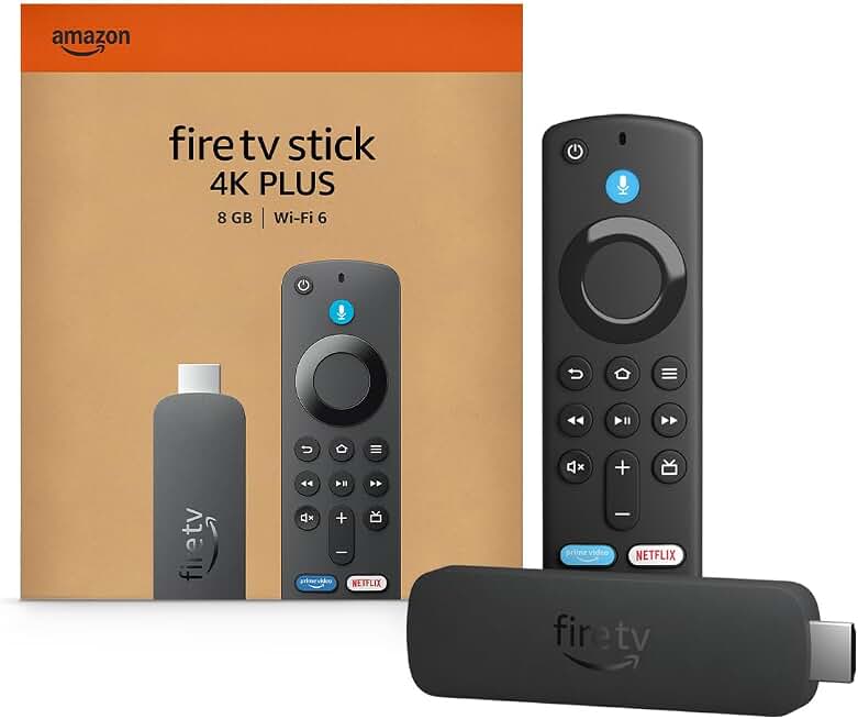 Amazon Fire TV Stick 4K Plus (newest model) with AI-powered Fire TV Search, Wi-Fi 6, stream hundreds of thousands of movies and shows, free &amp; live TV, find shows faster with Alexa+ Reducing CO2