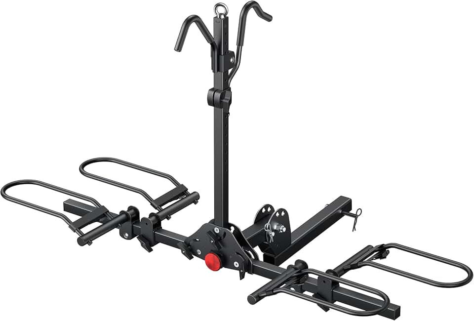 Young Bike Rack Hitch for Car - 200LB 2-Bike Rack Hitch Mount Platform Style Hitch Bike Rack，Smart Tilting &amp; Easy Fold for Car SUV with 2 Inch Receiver，Bike Carrier Fits Up to 5-inch Fat Tire