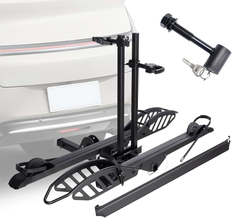 CRAVOT CyberRack EBike Rack for 2 Bike, 200 lbs Capacity | Heavy Duty Electric Bike Carrier, 5-inch Fat Tire Bicycle for 2'' Receiver Cars Trucks SUVs Minivans RV, Trailer