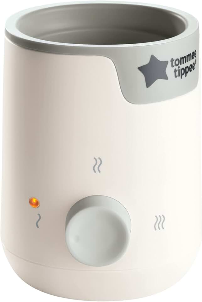 Tommee Tippee Easiwarm Bottle Warmer, Automatic Timer, One-Dial | Warms Breast Milk &amp; Formula Bottles to Temperature in Minutes, White