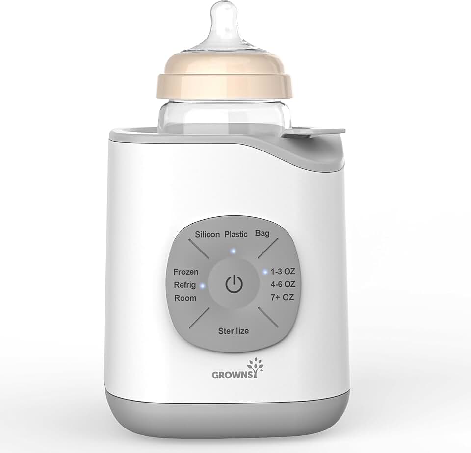 Grownsy Programmed Nutri-Locking Bottle Warmer for Breastmilk &amp; Formula | Gentle Water Bath Heating &amp; Thawing, Nutrient Preservation, Fast &amp; Even Heating, No Hot Spots, Parent-Friendly Design Global Recycled Standard