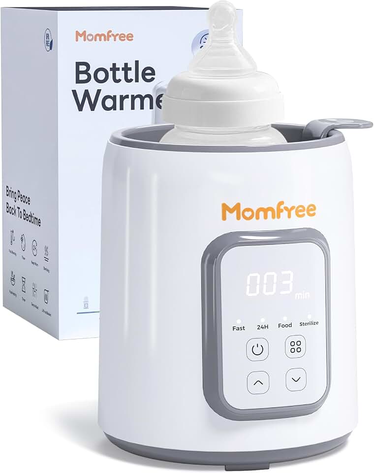 Bottle Warmer, 8-in-1 Fast Baby Bottle Warmer, Grey | for Breastmilk and Formula, Accurate Temperature Control, Automatic Shut-Off, Multifunctional for All Bottles