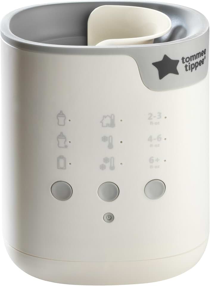 Tommee Tippee Bottle &amp; Food Warmer, Automatic Timer, Touch Settings | Warms Breast Milk, Formula, Jars &amp; Pouches to Temperature in Minutes, White