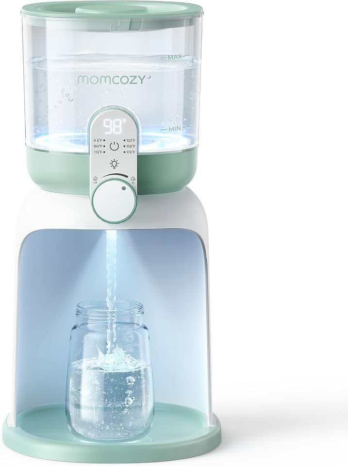 Momcozy Instant Water Warmer, 57 fl oz Baby Formula Water Dispenser | Dual Lights for Night Feedings, 6 Temperature Settings, Detachable Tank, Newborn Essentials, Electric Kettle Alternative