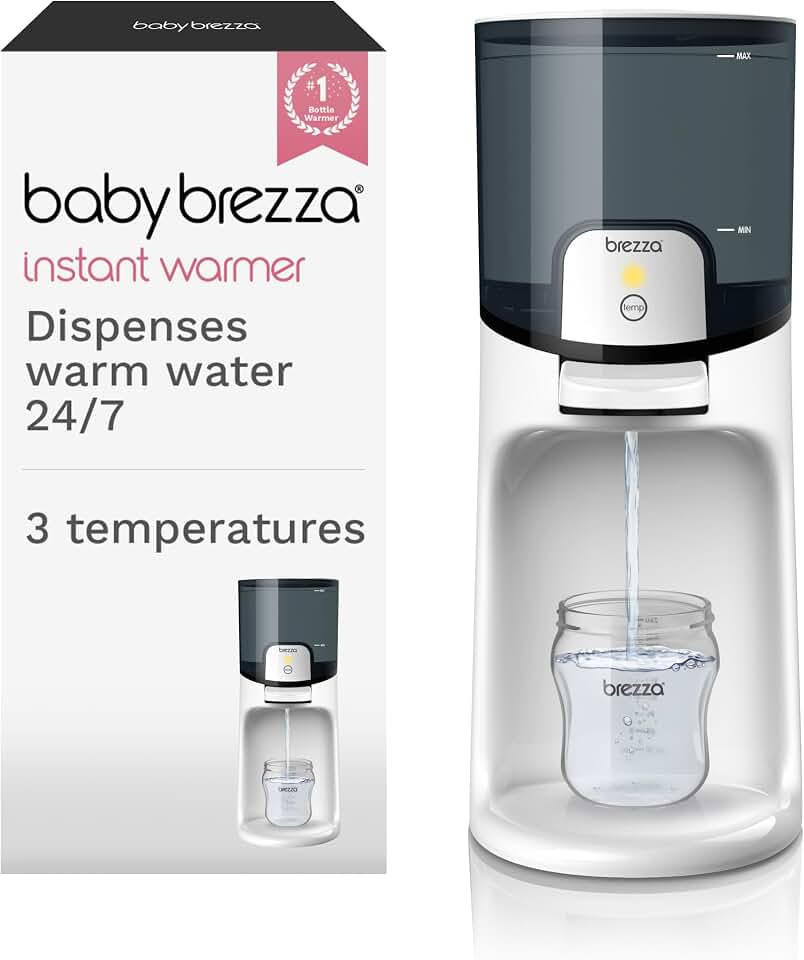Baby Brezza Instant Baby Bottle Maker with 3 Temperature Settings | Always Ready Formula Warming, 50oz Tank Capacity, 24/7 Warm Water Dispenser, Electric Kettle Alternative