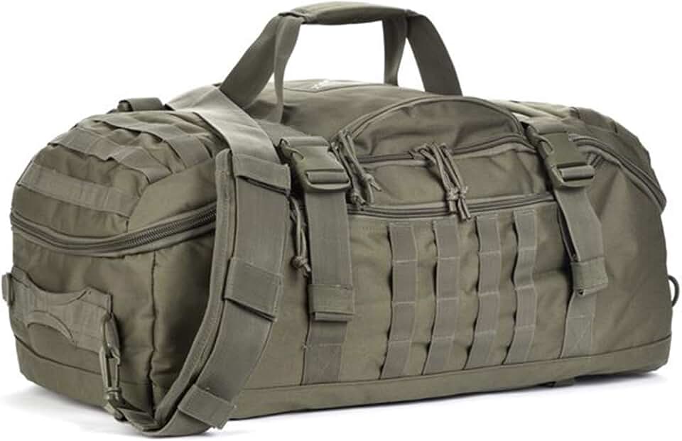Miramrax Travel Duffle Bag Backpack for Men - Large Tactical Bags Weekender Gym Bag for Overnight Traveling Military Workout Deployment Sports (Green, 45L)
