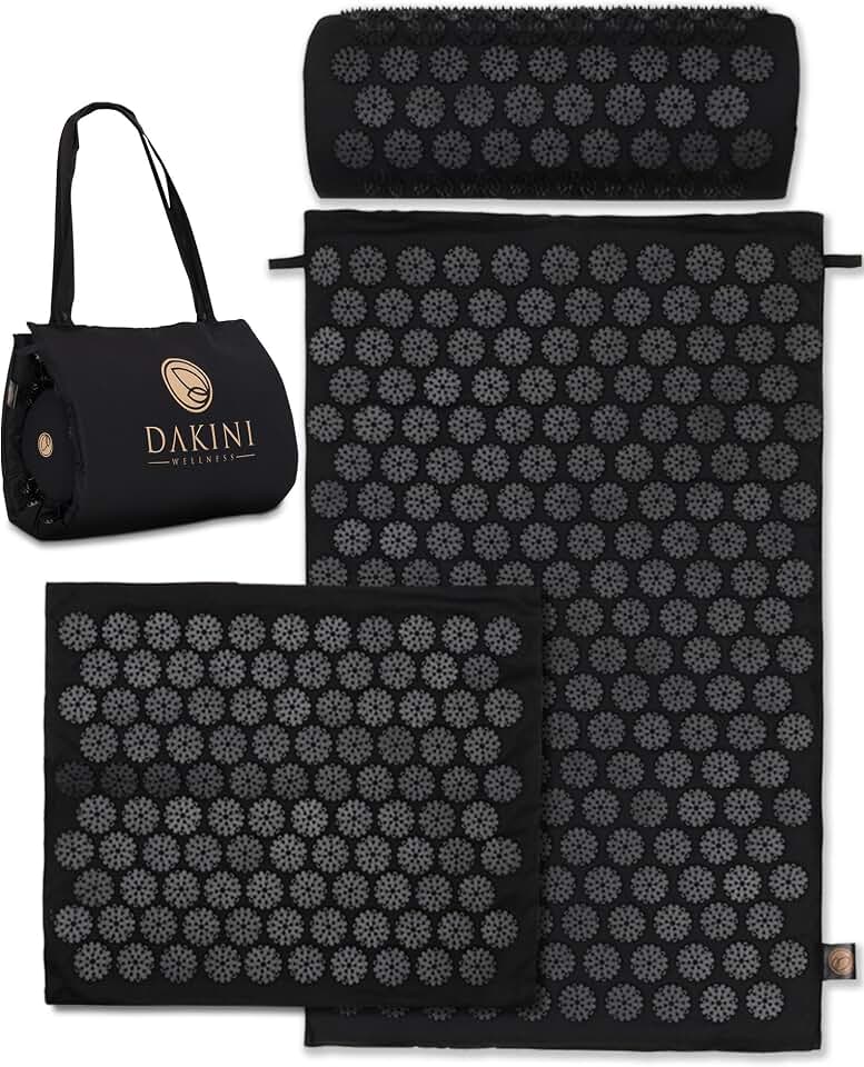 Acupressure Mat and Pillow Set with Mini Pad – Full Body Pain Relief | Mini pad targets hard-to-reach areas like feet, hands and neck for precise pressure relief