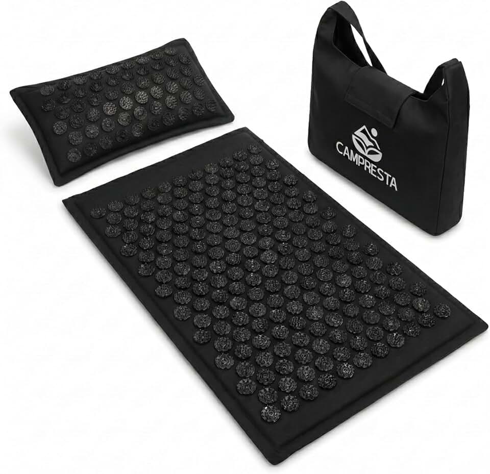 Acupressure Mat and Pillow Set, Mat with HIPS Spikes for Back/Neck Pain Relief, Sciatic, Headache, Stress and Muscle Relaxation
