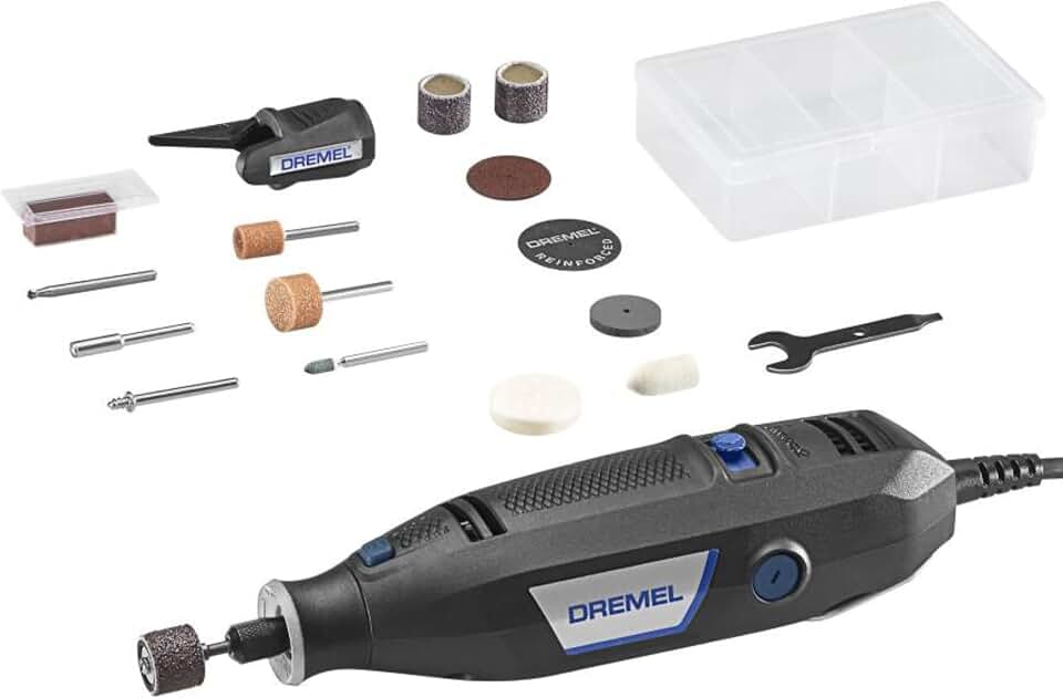 Dremel 3100-1/15 Rotary Tool Kit with 1 Attachment and 15 Accessories | 1 Attachment, 15 Accessories, Variable Speed, 1.2 Amp Motor, Sustainably Engineered, Compatible with Dremel Tool Accessories