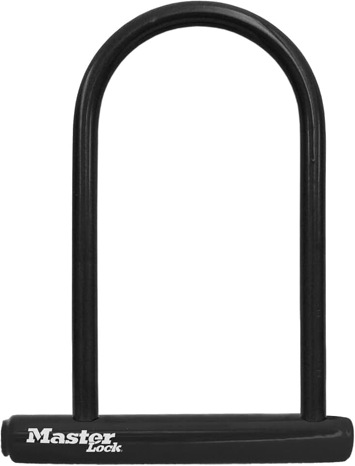 Master Lock U-Lock Keyed Bike Lock, 7-1/4-inch Anti-Theft Device, 8320D | Keyed Bike Lock For Bicycles and Outdoor Equipment Provides Anti-Theft Security, Hardened Steel Body Resists Cutting, Prying