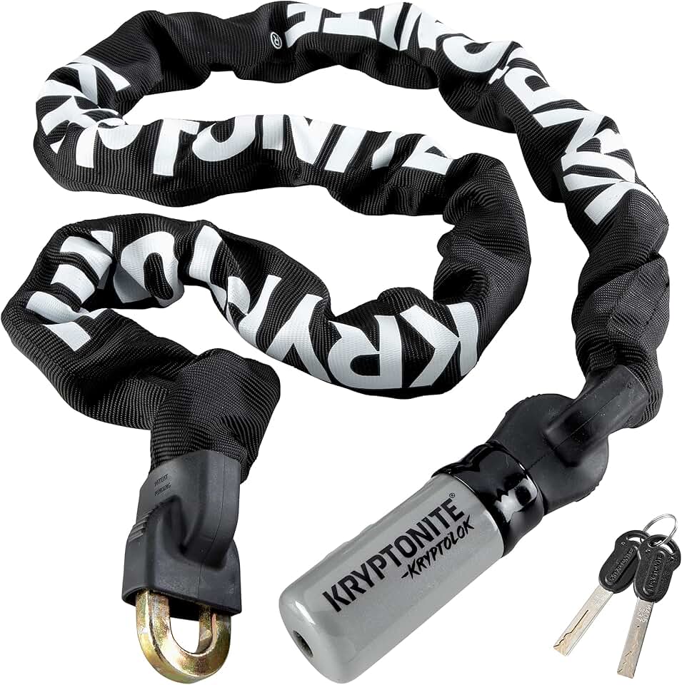 Kryptonite KryptoLok 915 Bike Chain Lock, 5ft Heavy Duty Bicycle Lock | 9mm Manganese Steel Links, 5ft Anti-Theft Sold Secure Gold Protection for Motorcycles, Scooters, Gates and E-Bikes, 2 keys