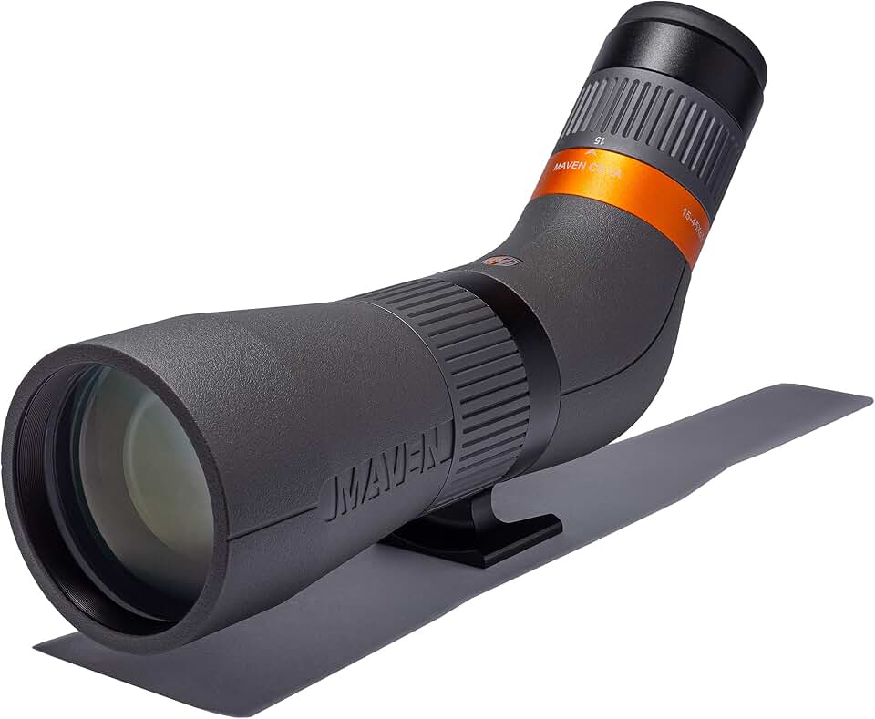 Maven CS.1 Spotting Scope – 15-45x65mm Spotter with ED Glass, HD Field of View, Waterproof &amp; Fogproof, Lightweight Spotting Scope for Hunting, Bird Watching &amp; Target Shooting (Angled)