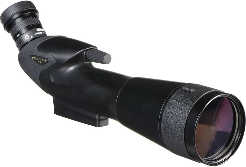 Nikon Prostaff 5 Proscope 82mm Angled Body with 20-60x Zoom, Black | 82mm objective lens with 20-60x zoom and waterproof build for birdwatching, hunting and observation