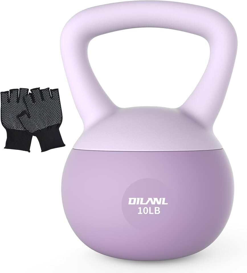 Soft Kettlebell, Safe Strength Training Kettle bell,Cushioned Impact Weight | Resistant Base and Anti-Slip Grip Weight, Kettlebells Set for Home Workouts and Men/Women/Beginners,With Non-slip Gloves