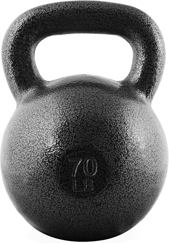 WF Athletic Supply Hammerstone Painted Cast Iron Kettlebells, Home &amp; Gym Equipment, Great for Strength Training, Full Body Workout &amp; Crossfit Training, Color &amp; Size Options Available in 10-80 Pounds