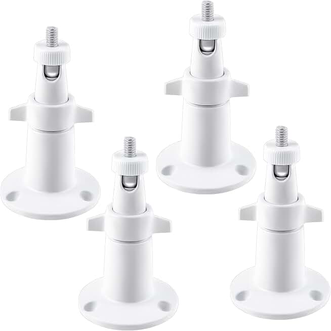 Security Camera Universal Mounting Bracket,Adjustable Indoor/Outdoor Security Wall Metal Bracket, Compatible with Arlo Pro/Pro 2/Pro 3/Pro 4/Ultra/Ultra 2, &amp; with Ring Stick Up Cam Battery (4 Pack)