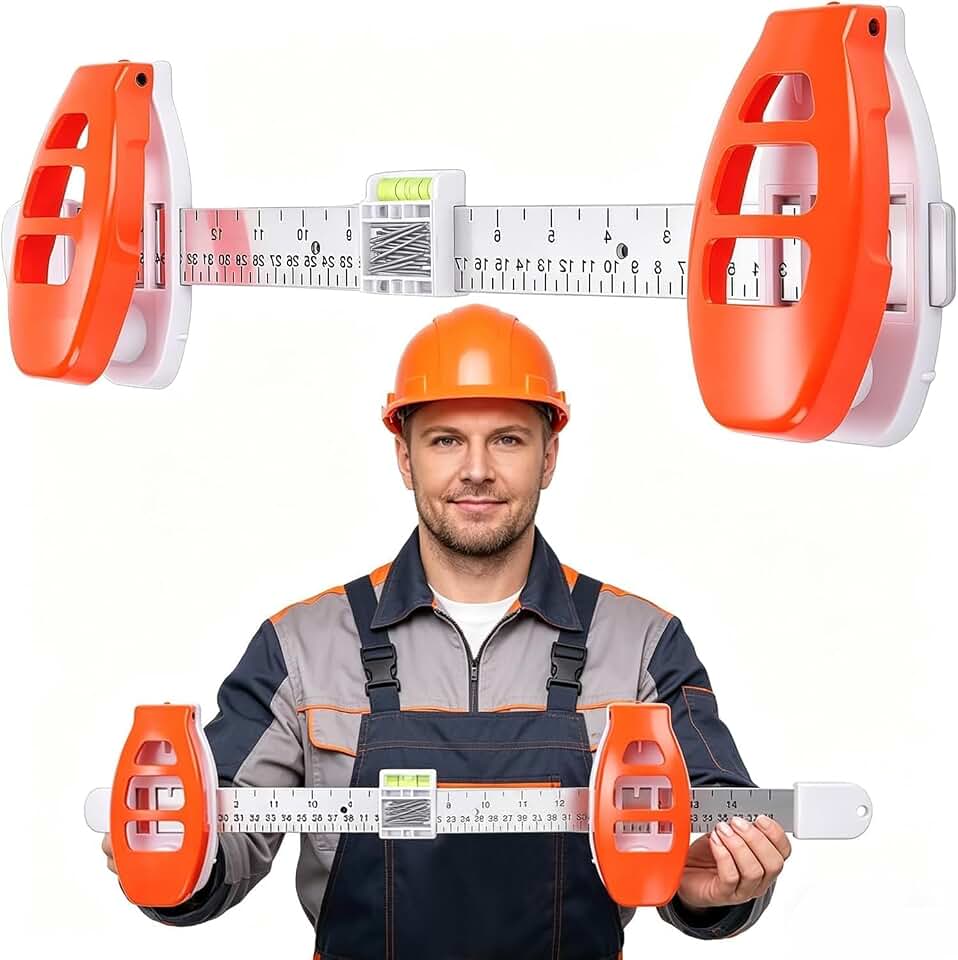Level Ruler Picture Hanging Tool with Level – Precision Wall Mount Guide for Frames &amp; Artwork, Easy Alignment Hanging Tool with Built-In Level for Home Decor Installation Comes with 50 nails