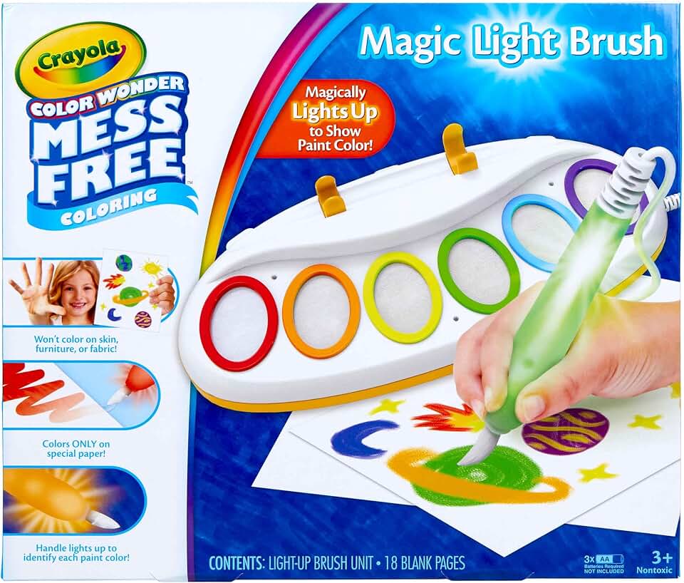 Crayola Color Wonder Magic Light Brush, Mess Free Painting for Kids, Age 3+ | Toddler Paint Set, Learning Art Toys, Birthday, Holiday Gifts for Girls &amp; Boys, Arts &amp; Crafts, Kids Activities