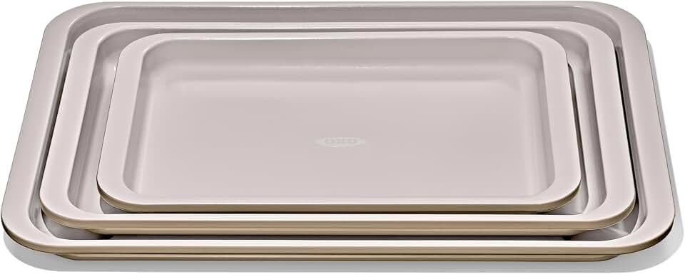 OXO Good Grips Non-Stick Pro Ceramic Coated Metal Bakeware 3-Piece Sheet Pan Set – Cookie