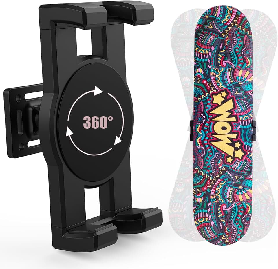 Skate deck wall mount,360° rotatable skateboard wall mount,Floating Display Hanger Grab,suitable for any skateboarder. (1 set)