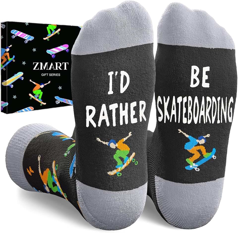 Zmart Outdoor Gifts for Men Women - Funny Socks for Hunter Runner Skater Hockey Lovers