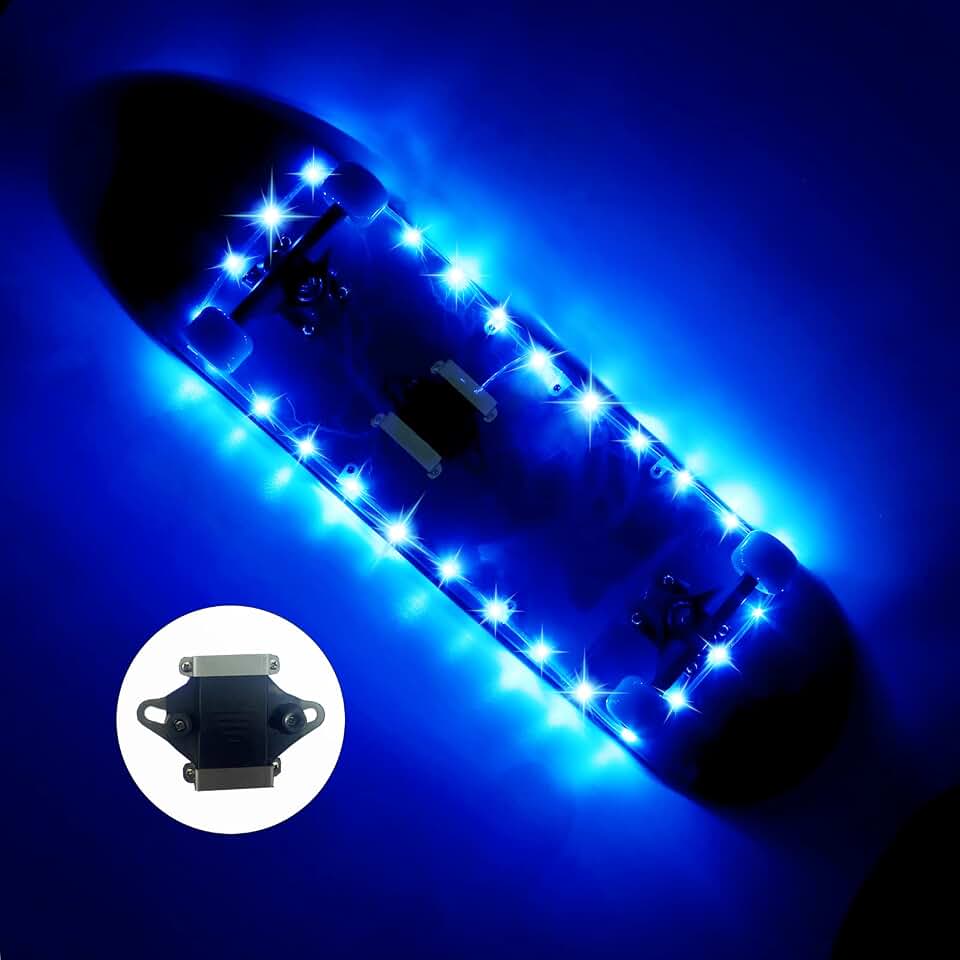 LED Skateboard Light, Longboard &amp; Shortboard, 16 Colors | Remote Control, Waterproof &amp; Shockproof Design, Super Bright Night Display, Kids Gift
