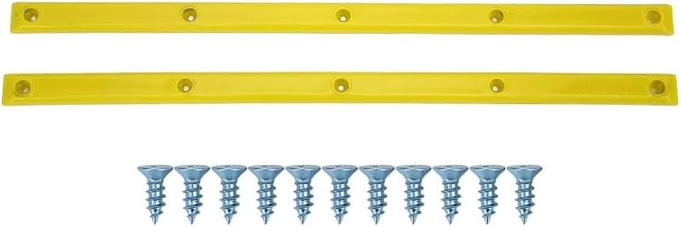2Pcs Skateboard Rib Bones Rails 36.5x1.7cm Flexible ABS Guardrails with Mounting Screws Skateboard Edge Protector Accessories for Longboard Skateboard​