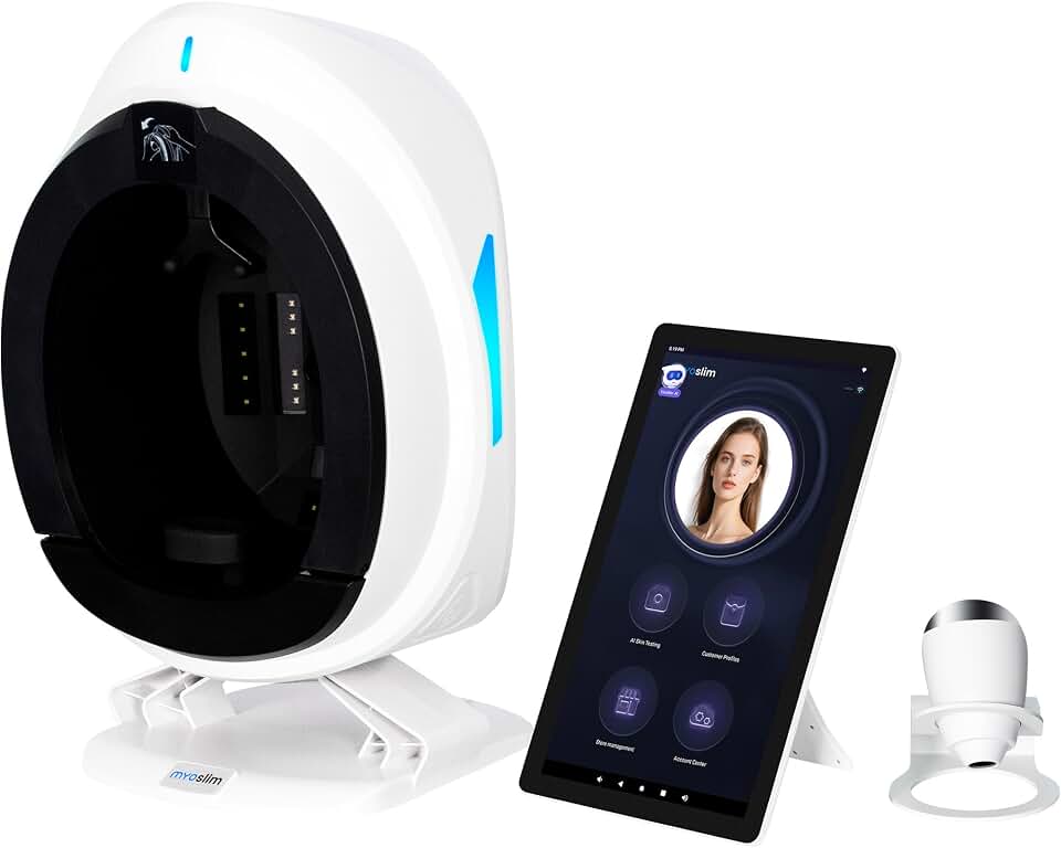 Professional AI Skin Analyzer Machine | 3D Facial Skin Analyzer, 8-Light Imaging, 36MP HD Camera, Quantitative Skin Report &amp; Big Data Management for Salon &amp; Spa