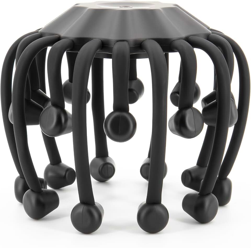 Electric Scalp Massager - Octopus Head Massager Stress Relax, 20 Claw Multi-Configuration Array Vibrating Nodes, 5 Modes, Bluetooth Music, Hair Scalp Relaxation, Fatigue Relief