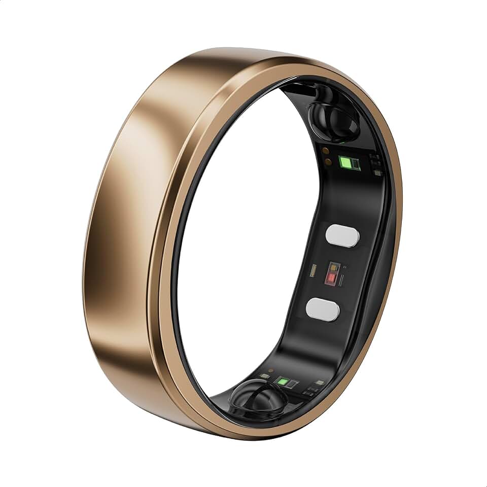 RingConn RingConn Gen 2 Air Ultra-Thin Smart Ring(Size 8, Dune Gold) | 10-Day Battery Life, Fitness/Sleep/Stress/HR Tracker for Women&amp;Men, No App Fee for Standard Features,iOS &amp; Android Compatible