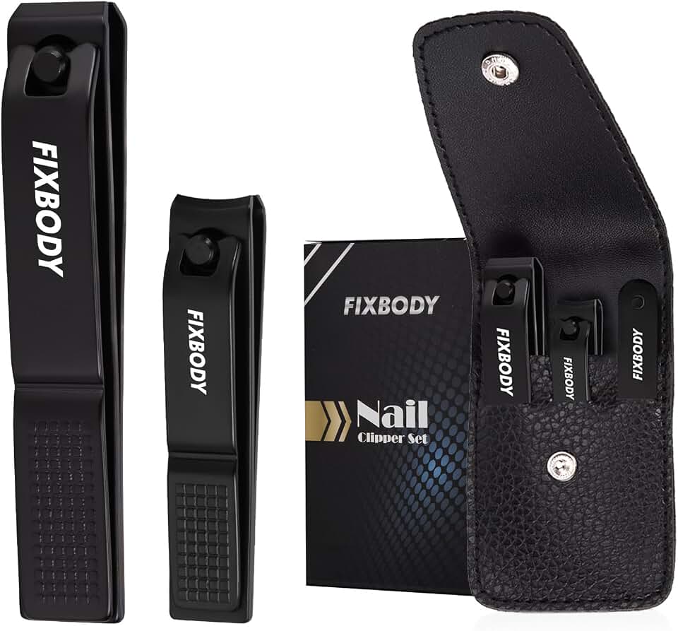 Nail Clipper Set, Christmas Stocking Stuffers for Men,Teen Boy,Husband,Dad | Gift Ideal for Boyfriend, Ultra Sharp Stainless Steel Fingernail Clippers &amp; Leather Travel Case,Manicure Kit for Men,Women