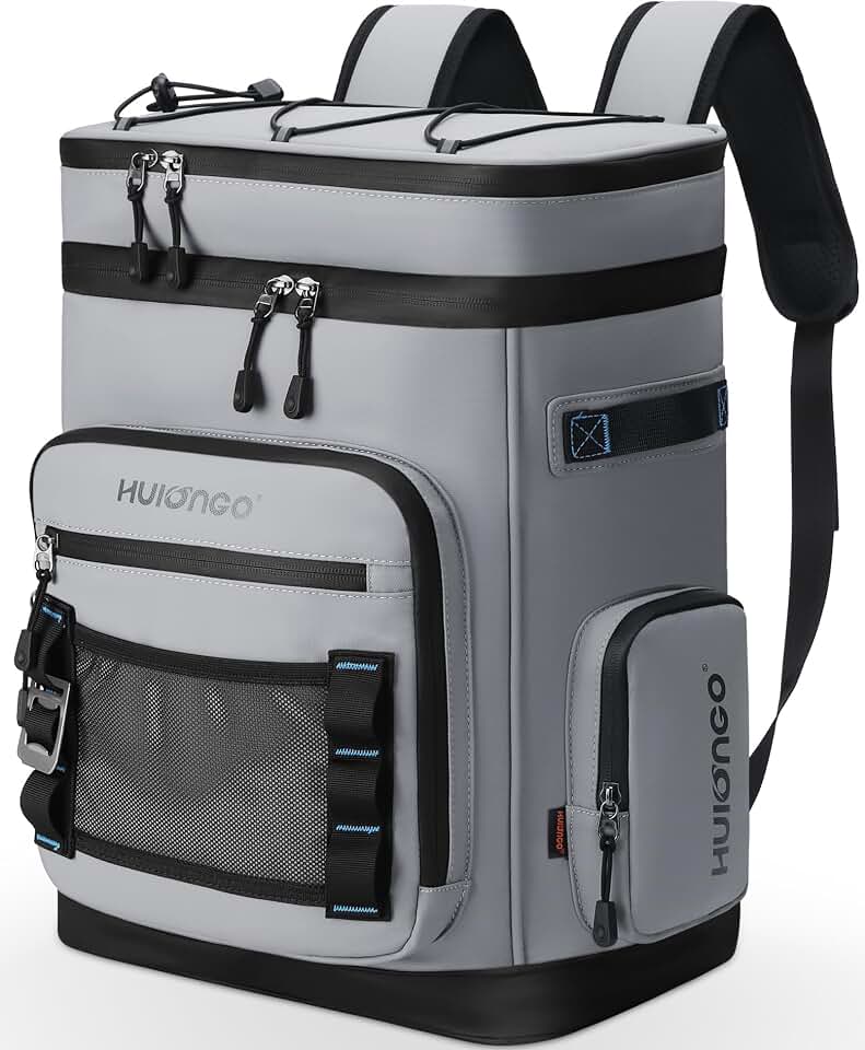 Hulongo Large Waterproof Insulated Cooler Backpack, 30L, 48Cans | Men &amp; Women, Leak Proof, for Camping, Beach, Fishing, Picnic, Travel, Outdoor