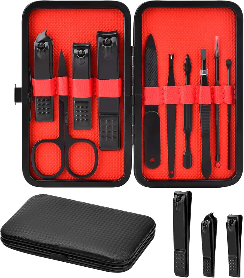 Manicure Set Gifts for Men Stainless Steel Nail Clippers Set Kit Care Tools | Professional Stainless Steel Generic Manicure Kit Tool Gifts for Birthday Christmas Stocking Stuffers for Men Women Teen Boys
