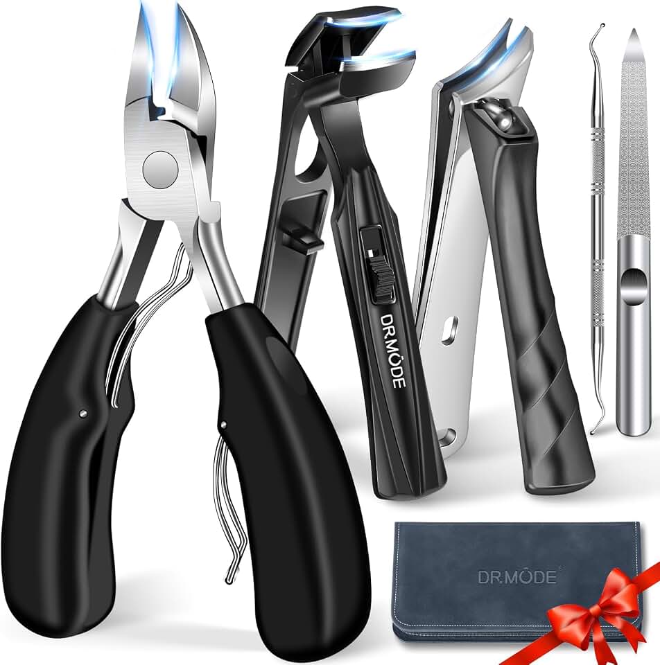 2026 Toenail Clippers for Thick Toenails for Seniors Angled Head | Large Toe Nail Clippers Set for Men, Long Handle Heavy Duty Ingrown Toenail Clippers, Ultra Sharp Slanted Finger Nail Cutter